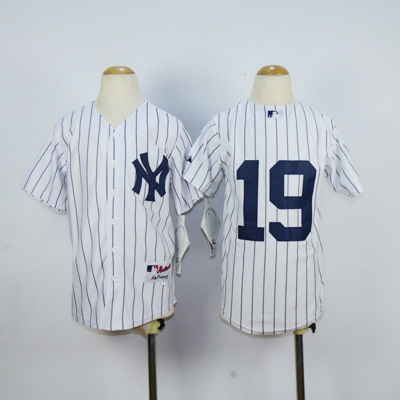 Youth New York Yankees #19 No name White MLB Jerseys->youth mlb jersey->Youth Jersey